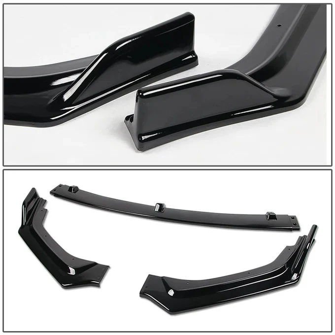 DNA Front Bumper Lip for Infiniti Q50 (2018-2022) 3-Piece with Carbon Fiber Look or Gloss Black Finish - Image 7