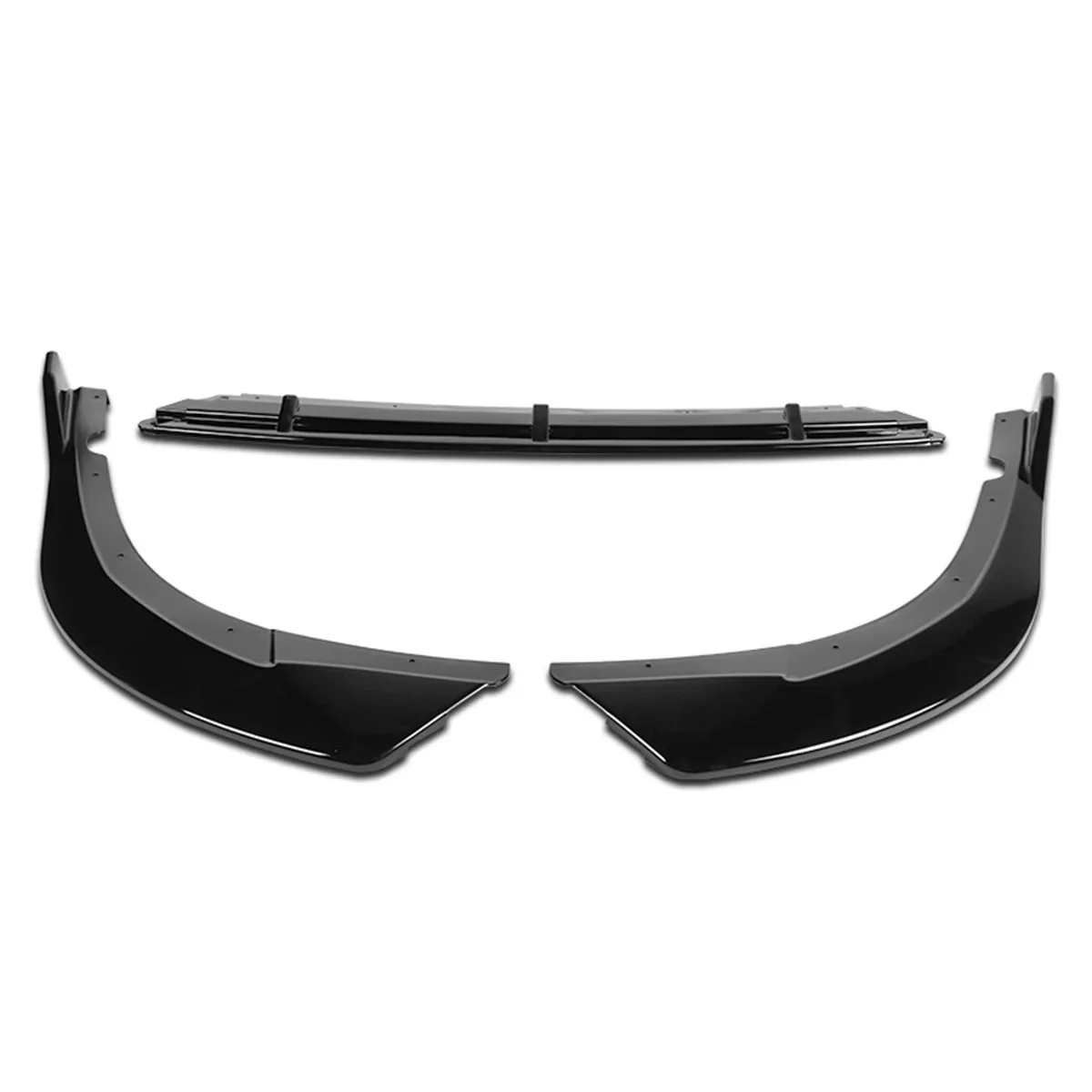DNA Front Bumper Lip for Kia Optima (2016-2018) 3-Piece STP-Style with Matte / Gloss Black / Carbon Fiber Finish - Image 10