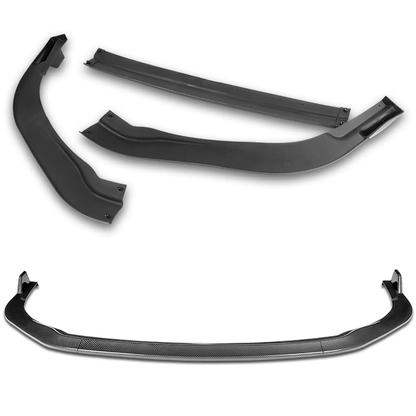 DNA Front Bumper Lip for Lexus ES350 / ES300H (2016-2018) 3-Piece Sport Style with Matte / Gloss Black / Carbon Fiber - Image 10