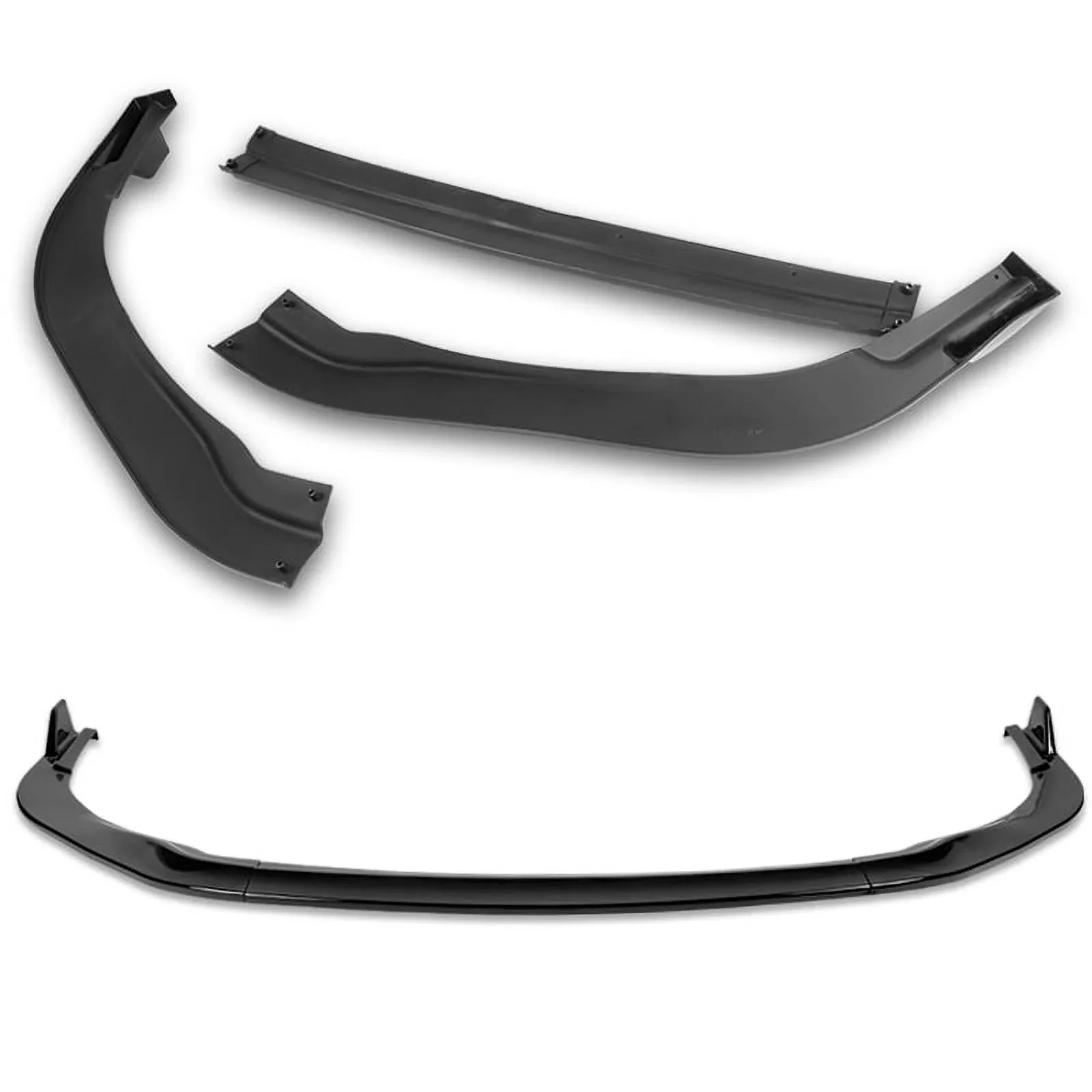 DNA Front Bumper Lip for Lexus ES350 / ES300H (2016-2018) 3-Piece Sport Style with Matte / Gloss Black / Carbon Fiber - Image 8