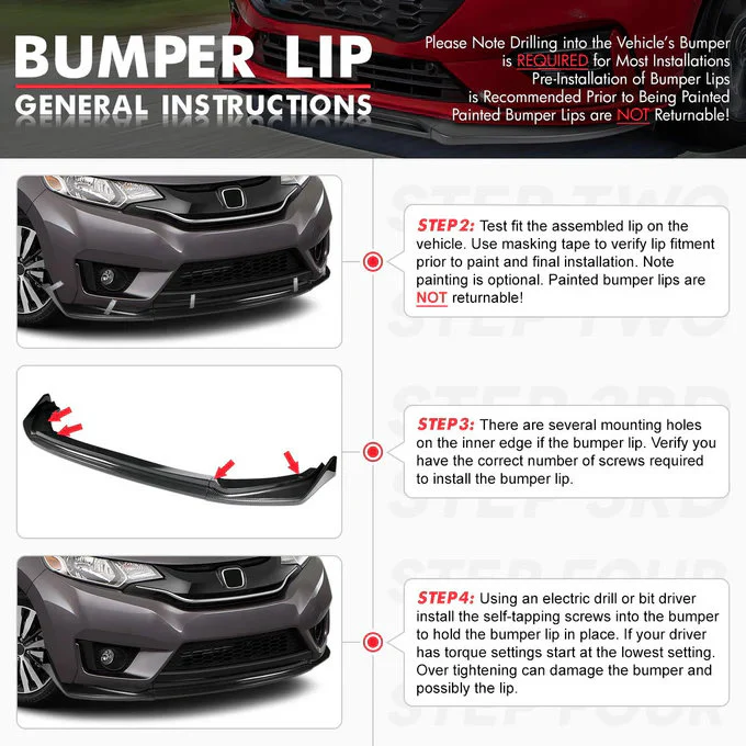 DNA Front Bumper Lip for Mercedes C180 C250 C300 C350 W204 (2012-2014) 3-Piece with Matte or Gloss Black Finish - Image 6