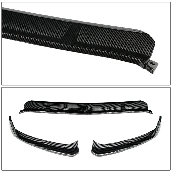 DNA Front Bumper Lip for Mercedes W205 C200 C250 C300 C350 (2015-2018) 3-Piece with Gloss or Matte Black / Carbon Fiber Finish - Image 11