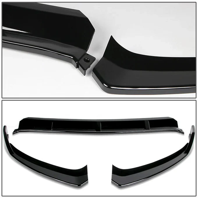 DNA Front Bumper Lip for Mercedes W205 C200 C250 C300 C350 (2015-2018) 3-Piece with Gloss or Matte Black / Carbon Fiber Finish - Image 8