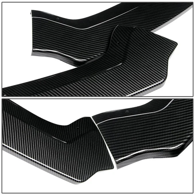 DNA Front Bumper Lip for Nissan Altima Sedan (2019-2022) 3-Piece with Carbon Fiber Look Finish - Image 4