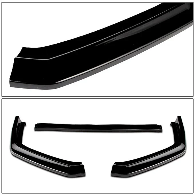 DNA Front Bumper Lip for Subaru WRX STi (2015-2020) 3-Piece with Gloss Black Finish - Image 3