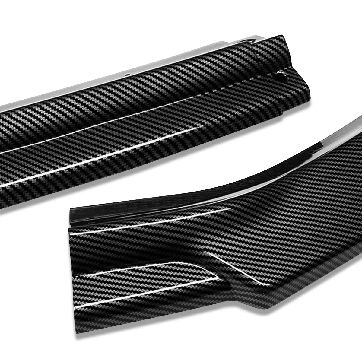 DNA Front Bumper Lip for VW Golf Mk7 / Mk7.5 (2018-2021) 3-Piece with Matte / Gloss Black / Carbon Fiber Finish - Image 7