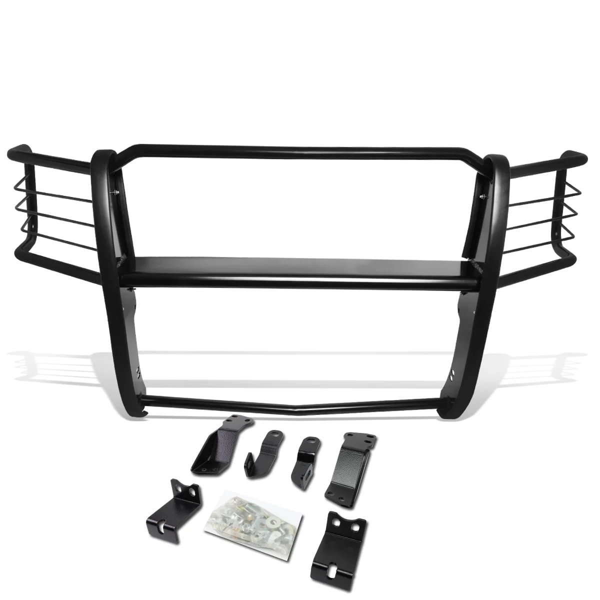 DNA Grille Guard for Chevy Silverado 1500 (2014-2018) Full Front End Bumper with Black or Chrome Finish