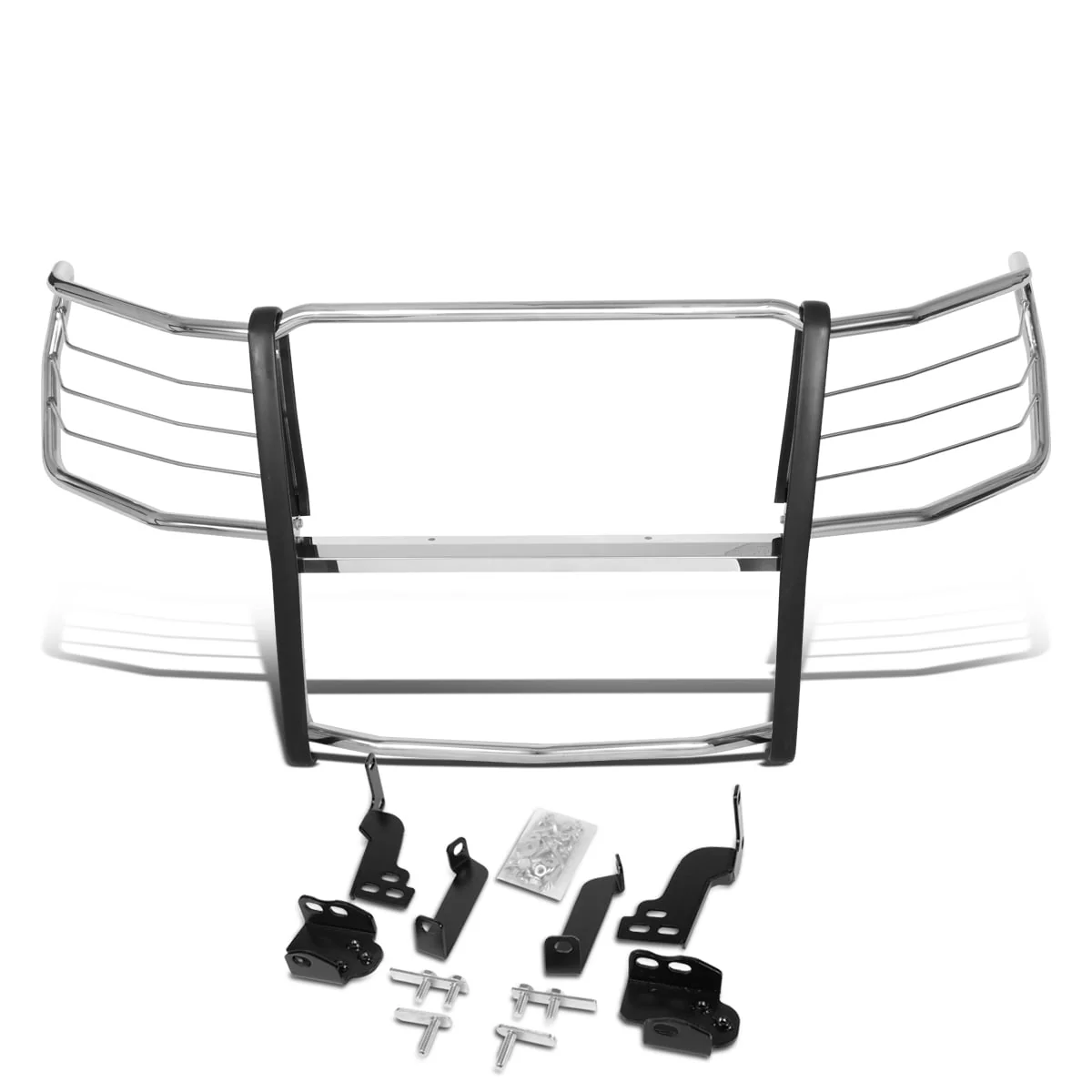 DNA Grille Guard for Chevy Silverado 1500 (2014-2018) Full Front End Bumper with Black or Chrome Finish - Image 11