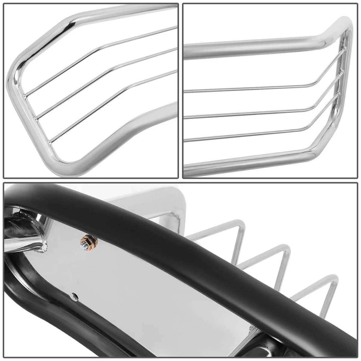 DNA Grille Guard for Chevy Silverado 1500 (2014-2018) Full Front End Bumper with Black or Chrome Finish - Image 6