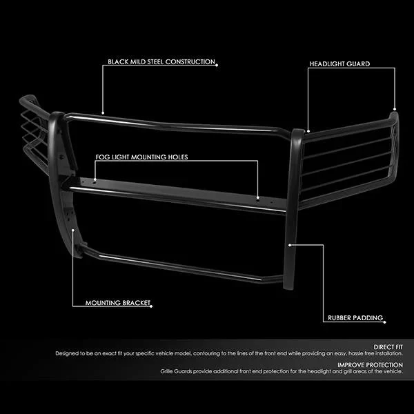 DNA Grille Guard for Dodge Ram 2500 3500 (2010) RAM 2500 3500 (2011-2018) Full Front End Bumper with Black or Chrome Finish - Image 2