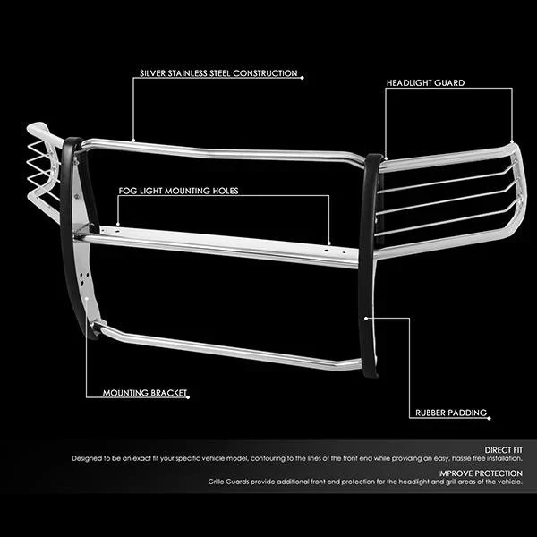 DNA Grille Guard for Dodge Ram 2500 3500 (2010) RAM 2500 3500 (2011-2018) Full Front End Bumper with Black or Chrome Finish - Image 7