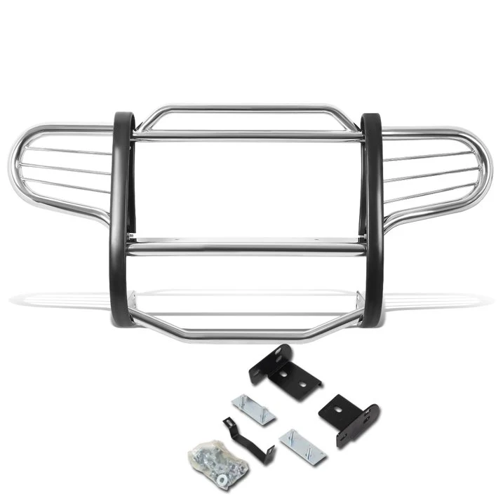 DNA Grille Guard for Jeep Liberty KJ (2002-2007) Full Front End Bumper with Black or Chrome Finish - Image 2