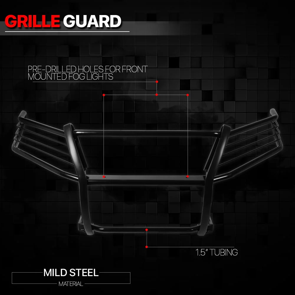 DNA Grille Guard for Nissan Pathfinder (2008-2016) Full Front End Bumper with Black or Chrome Finish - Image 8