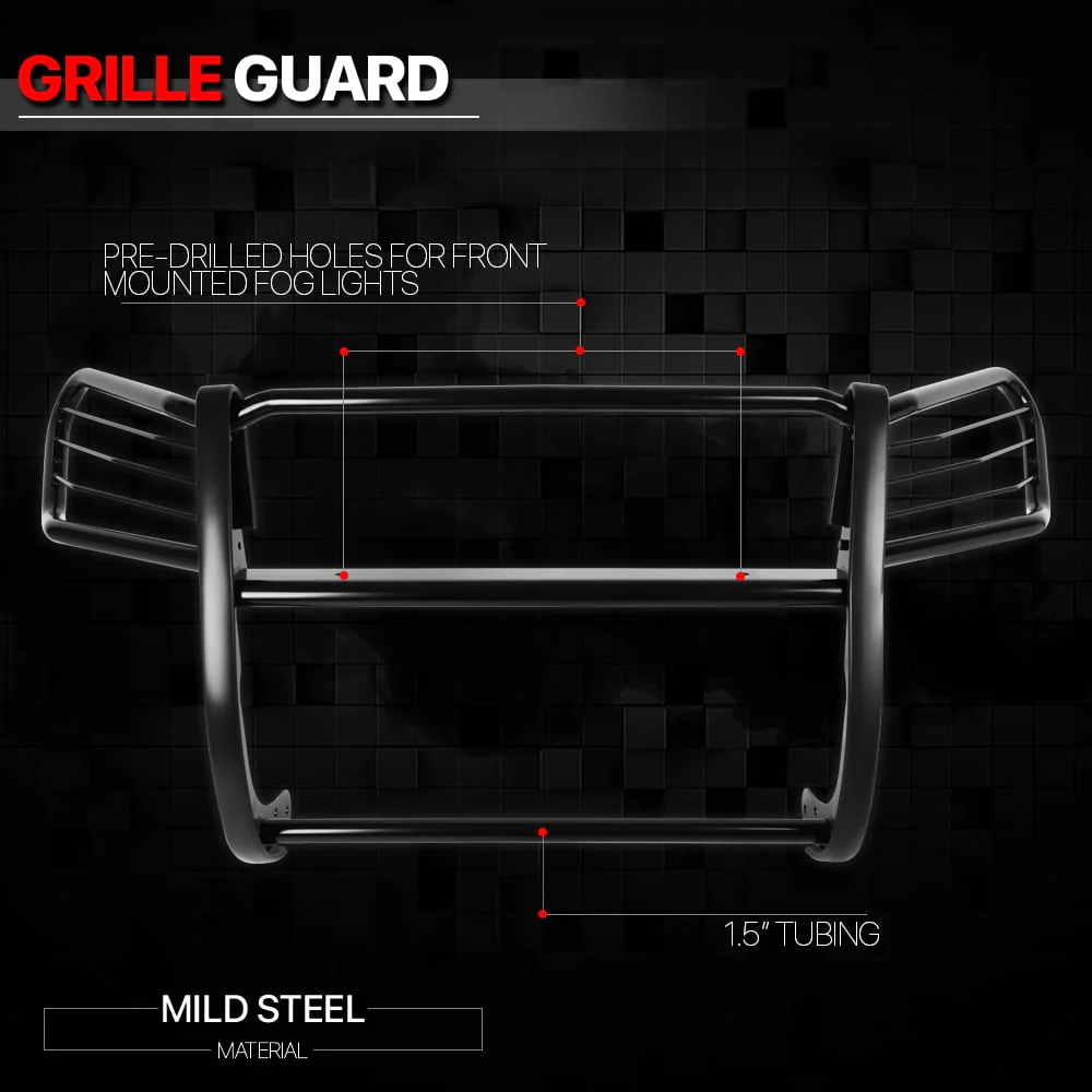 DNA Grille Guard for Toyota 4Runner (2003-2009) Full Front End Bumper with Black or Chrome Finish - Image 3