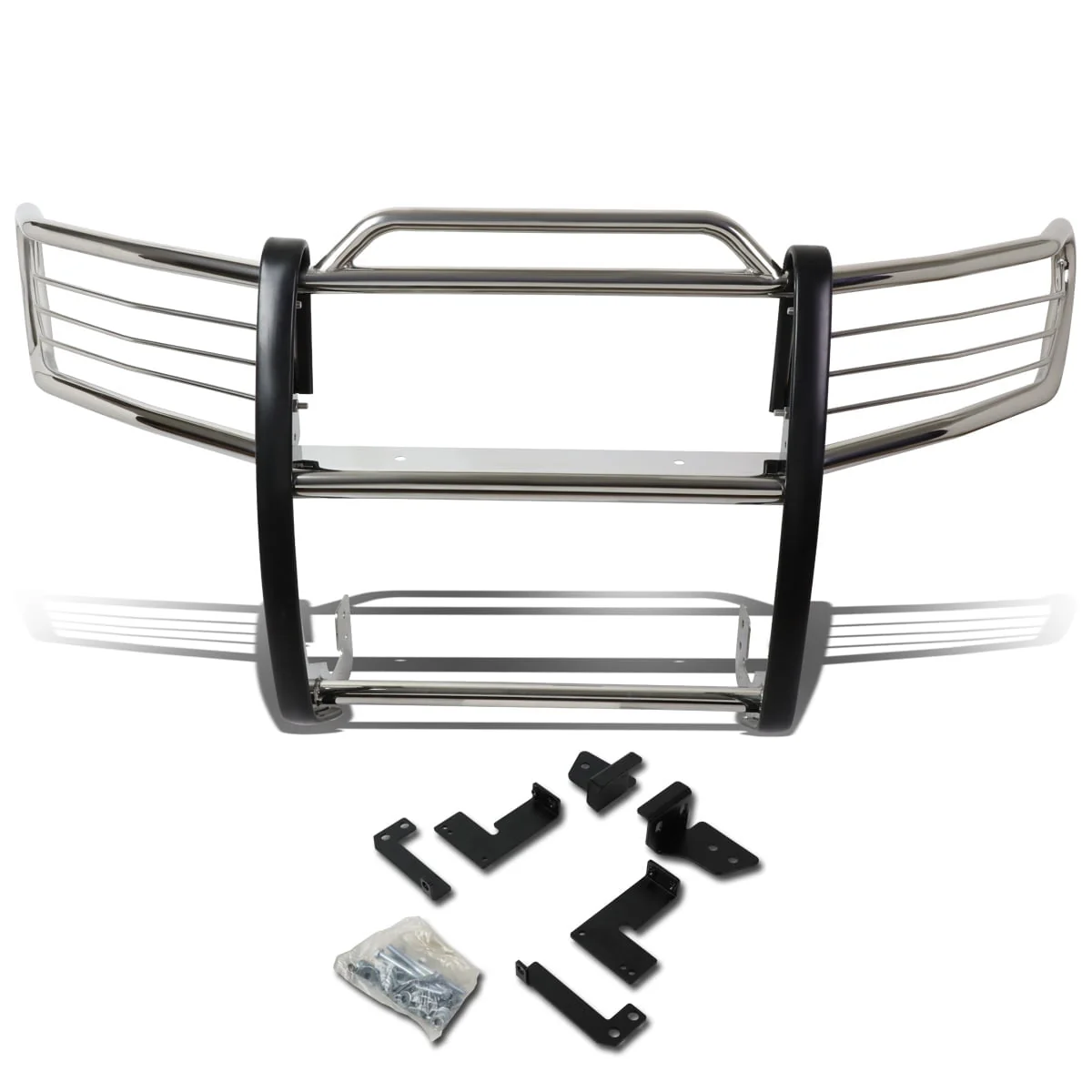 DNA Grille Guard for Toyota FJ Cruiser (2007-2014) Full Front End Bumper with Black or Chrome Finish - Image 2