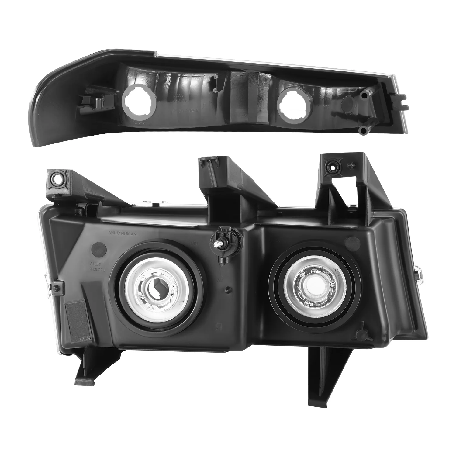 DNA Headlights Chevy Colorado / GMC Canyon (2004-2012) w/ LED DRL - Black or Chrome Housing - Image 12