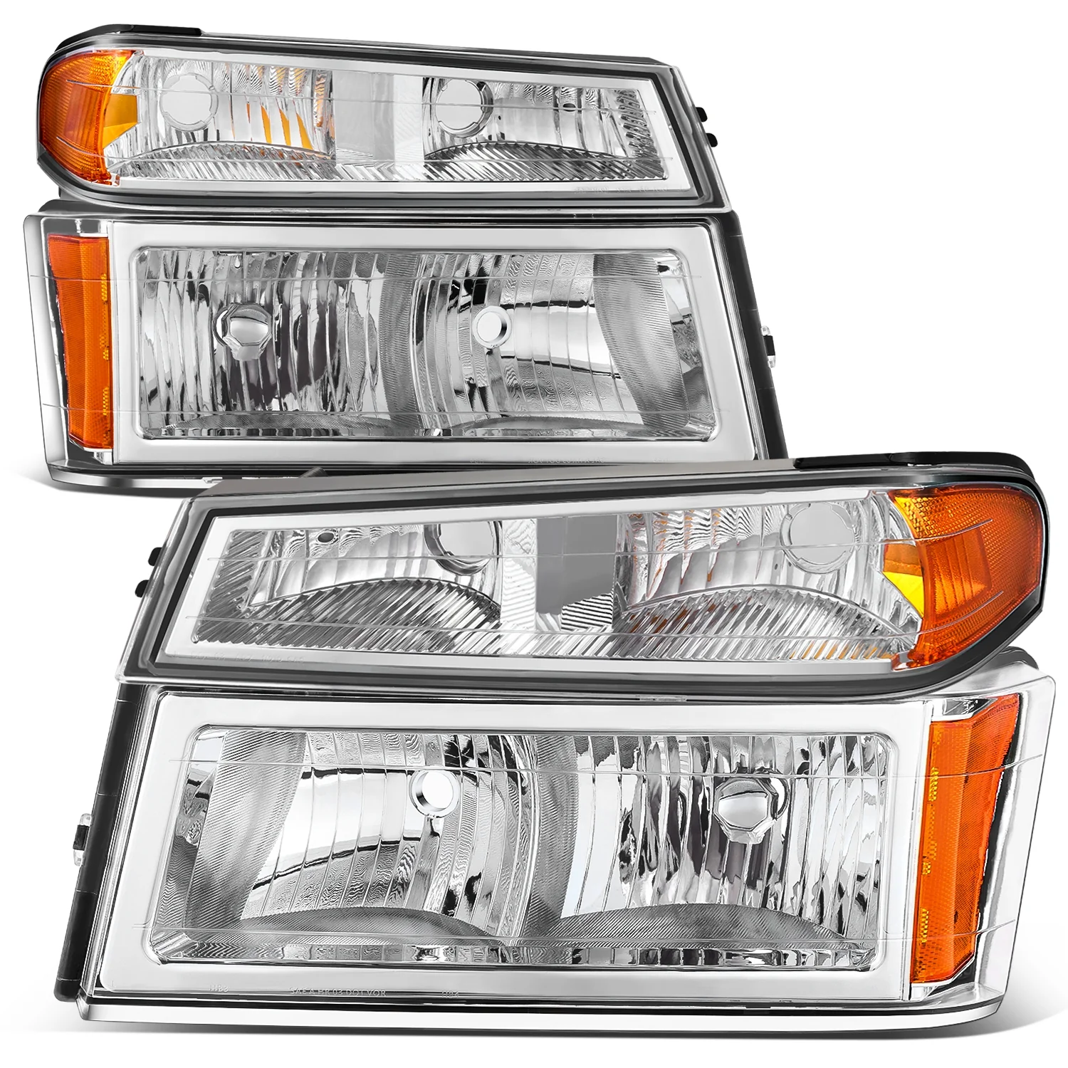 DNA Headlights Chevy Colorado / GMC Canyon (2004-2012) w/ LED DRL - Black or Chrome Housing - Image 17