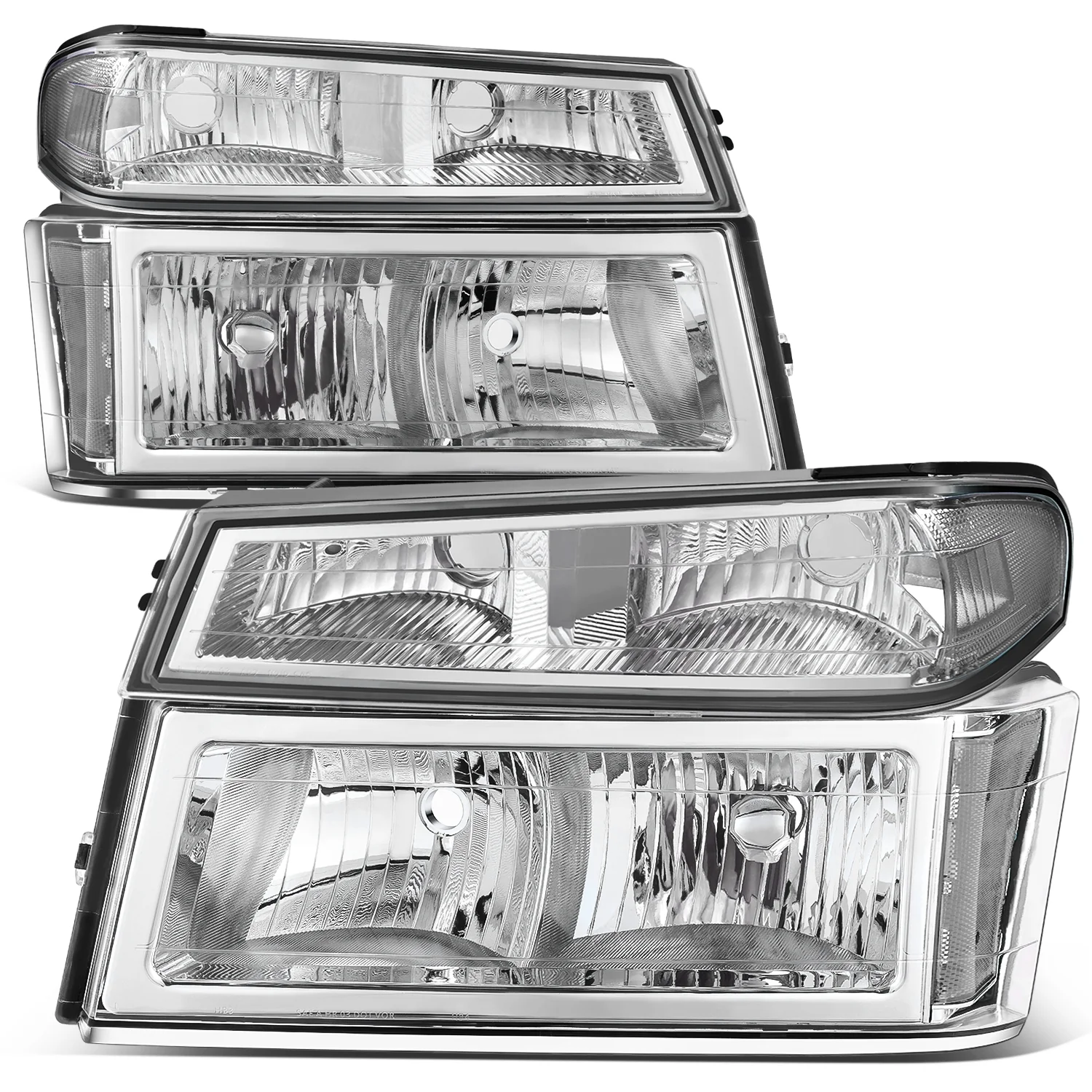 DNA Headlights Chevy Colorado / GMC Canyon (2004-2012) w/ LED DRL - Black or Chrome Housing - Image 25