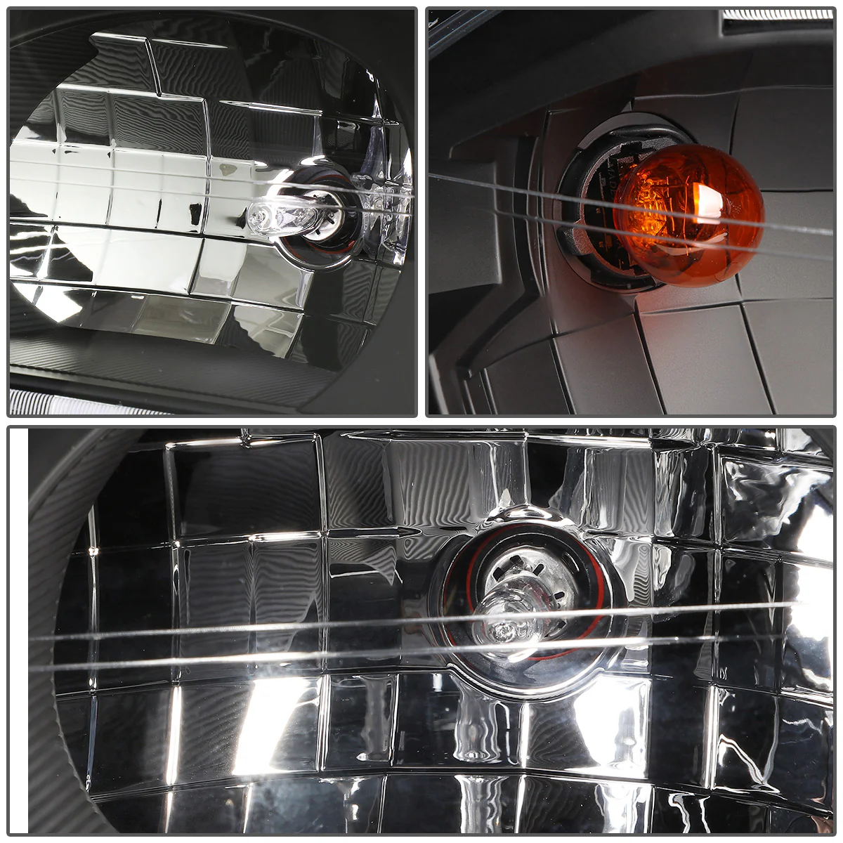 DNA Headlights Chevy Impala (2000-2005) with or without LED DRL - Black / Chrome / Smoke Housing - Image 12