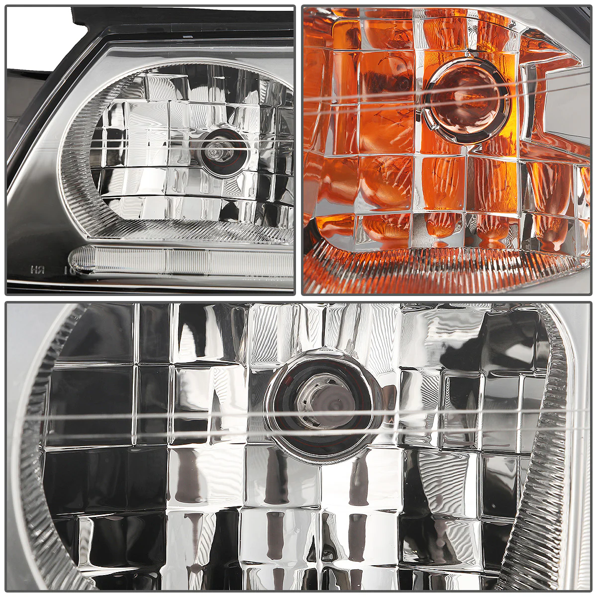 DNA Headlights Chevy Impala (2000-2005) with or without LED DRL - Black / Chrome / Smoke Housing - Image 19