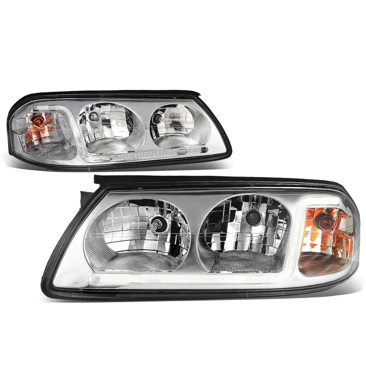 DNA Headlights Chevy Impala (2000-2005) with or without LED DRL - Black / Chrome / Smoke Housing - Image 24