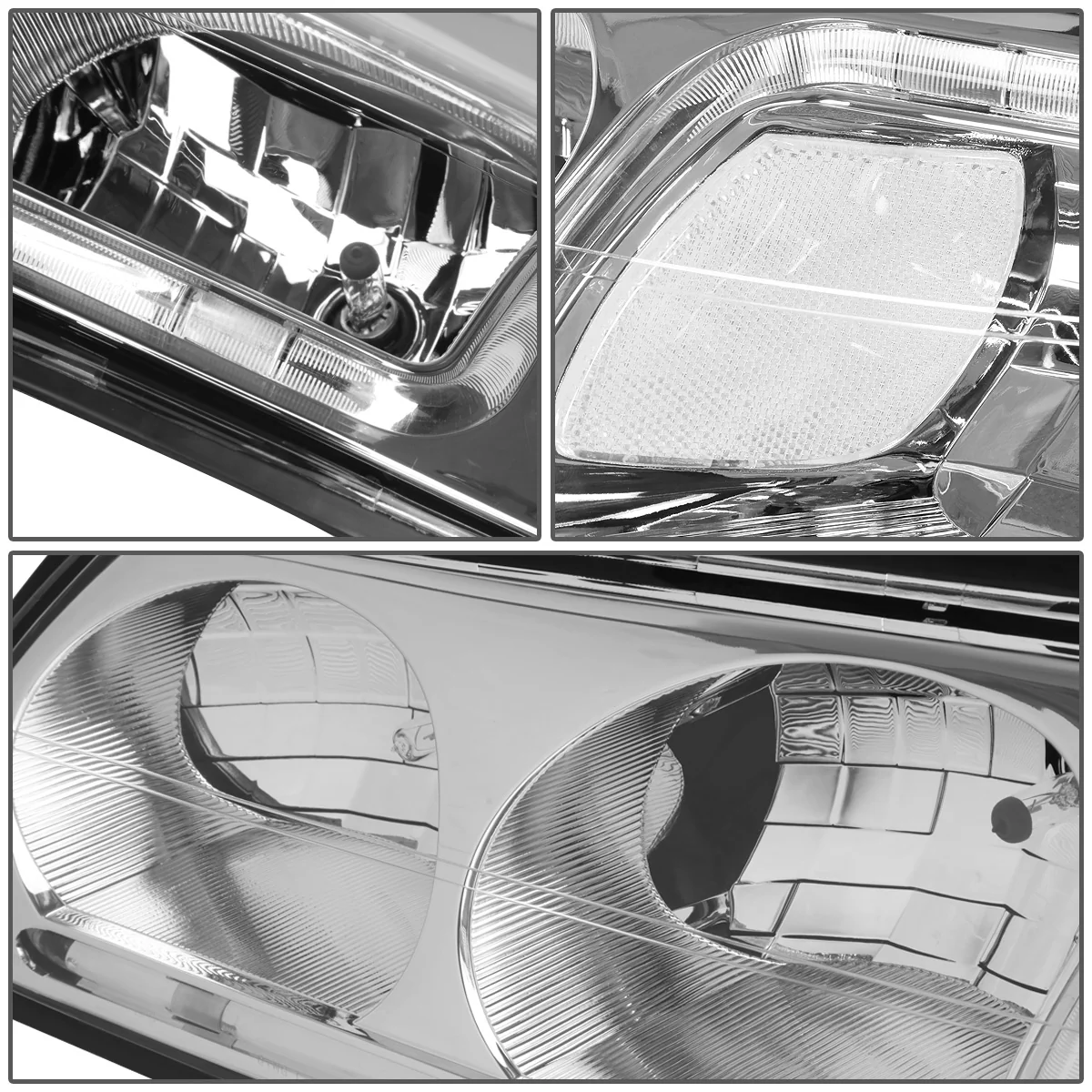 DNA Headlights Chevy Impala (2000-2005) with or without LED DRL - Black / Chrome / Smoke Housing - Image 27