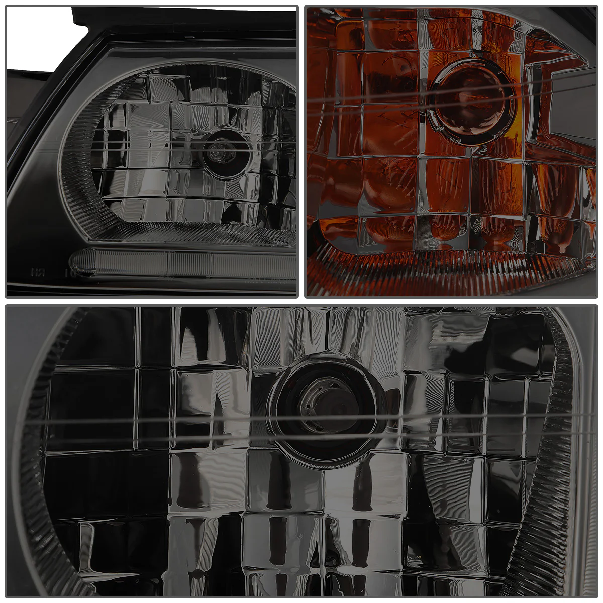 DNA Headlights Chevy Impala (2000-2005) with or without LED DRL - Black / Chrome / Smoke Housing - Image 33
