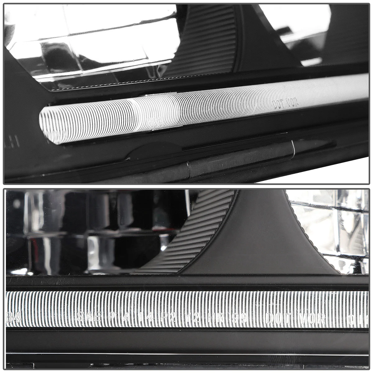 DNA Headlights Chevy Impala (2000-2005) with or without LED DRL - Black / Chrome / Smoke Housing - Image 4