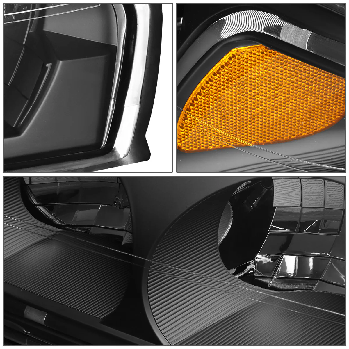 DNA Headlights Chevy Impala (2000-2005) with or without LED DRL - Black / Chrome / Smoke Housing - Image 6