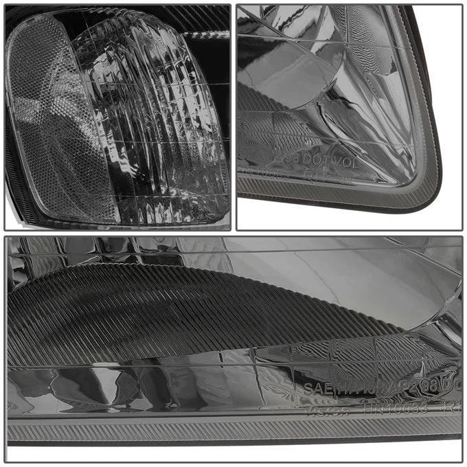 DNA Headlights for Hyundai Accent (2000-2002) with Chrome or Black Housing and Smoke or Clear Lens - Image 15