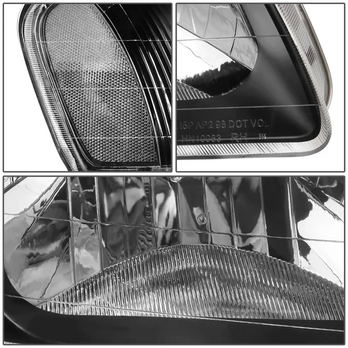 DNA Headlights for Hyundai Accent (2000-2002) with Chrome or Black Housing and Smoke or Clear Lens - Image 6