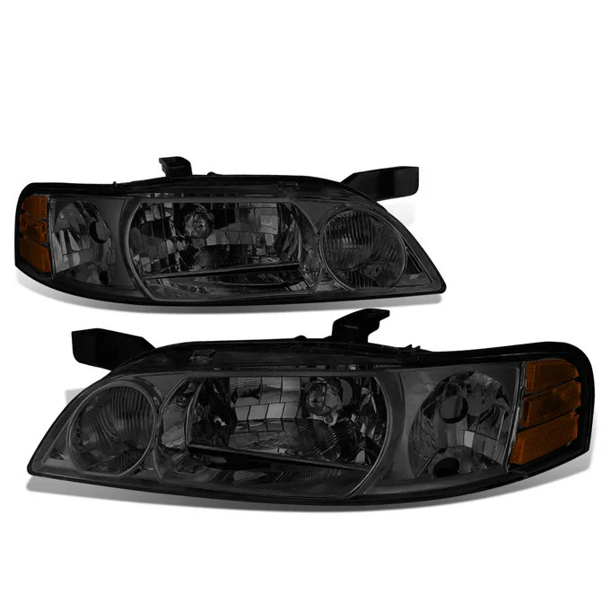 DNA Headlights for Nissan Altima (2000-2001) with Chrome Housing and Smoke Lens