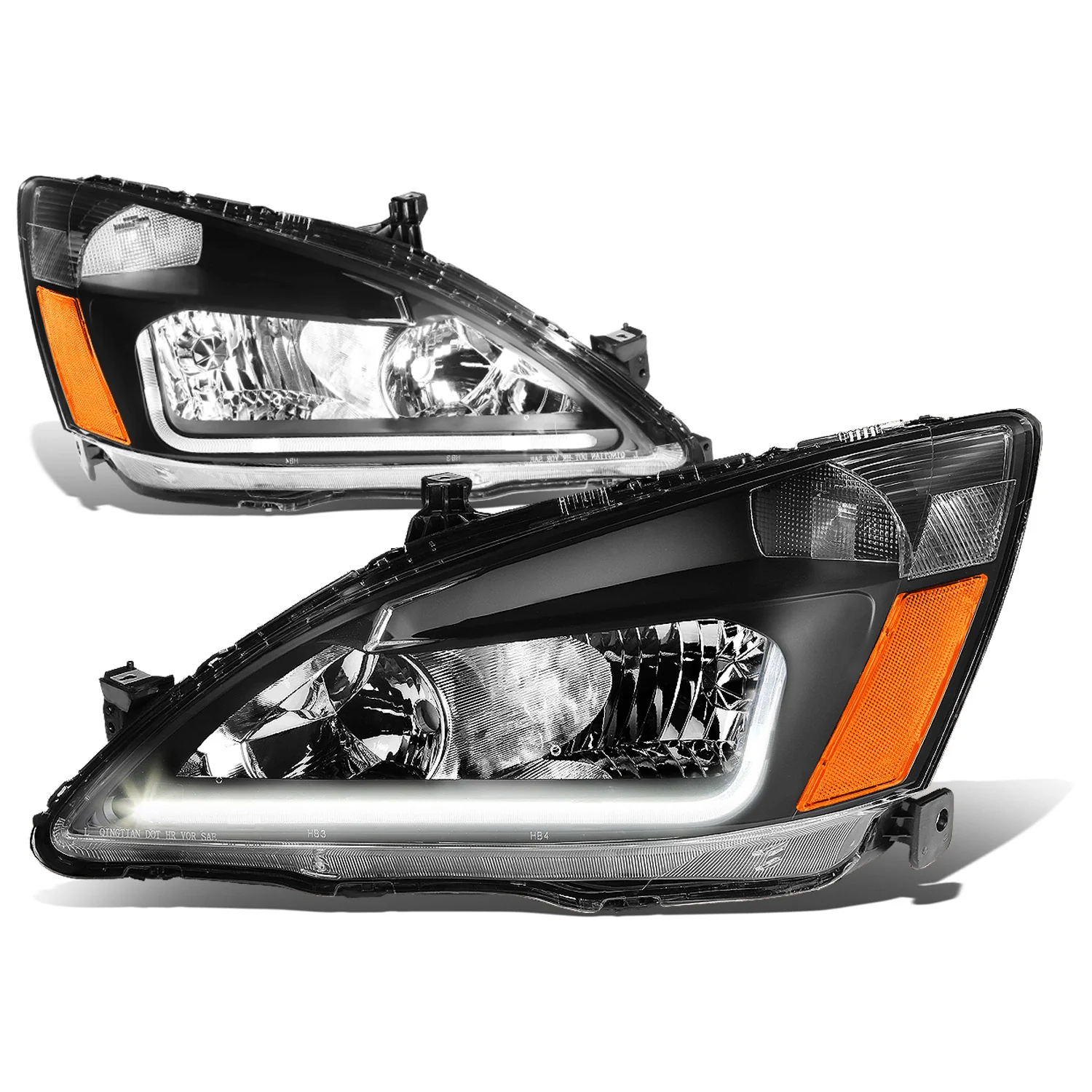 DNA Headlights Honda Accord (2003-2007) w/ LED DRL - Black or Chrome Housing