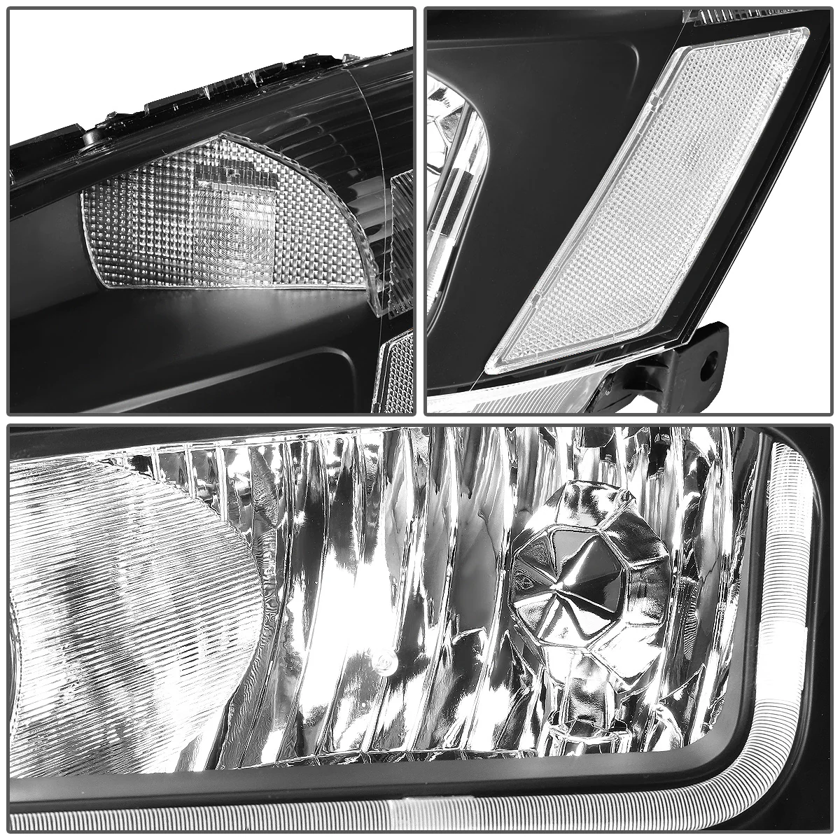DNA Headlights Honda Accord (2003-2007) w/ LED DRL - Black or Chrome Housing - Image 10