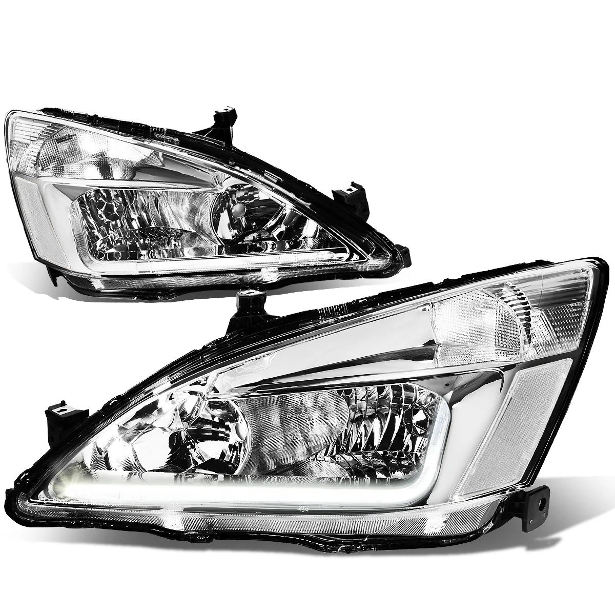 DNA Headlights Honda Accord (2003-2007) w/ LED DRL - Black or Chrome Housing - Image 12