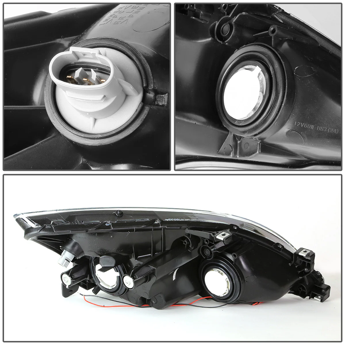 DNA Headlights Honda Accord (2003-2007) w/ LED DRL - Black or Chrome Housing - Image 18