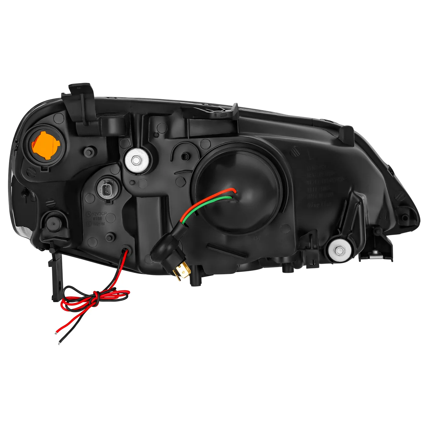 DNA Projector Headlights Honda Accord Coupe / Sedan (01-03) w/ LED DRL - Black / Chrome / Smoke Housing - Image 22