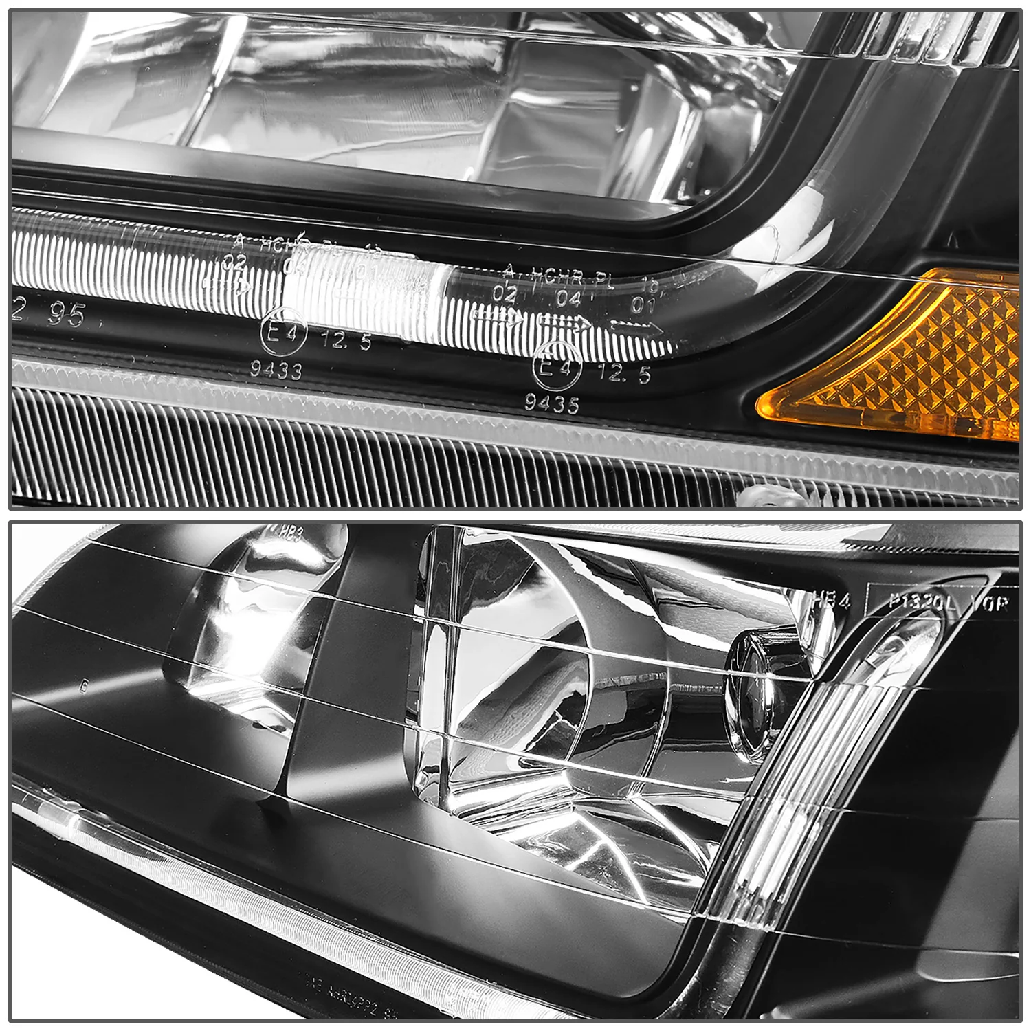 DNA Headlights Honda Accord Coupe / Sedan (98-02) w/ LED DRL - Black / Chrome / Smoke Housing - Image 2