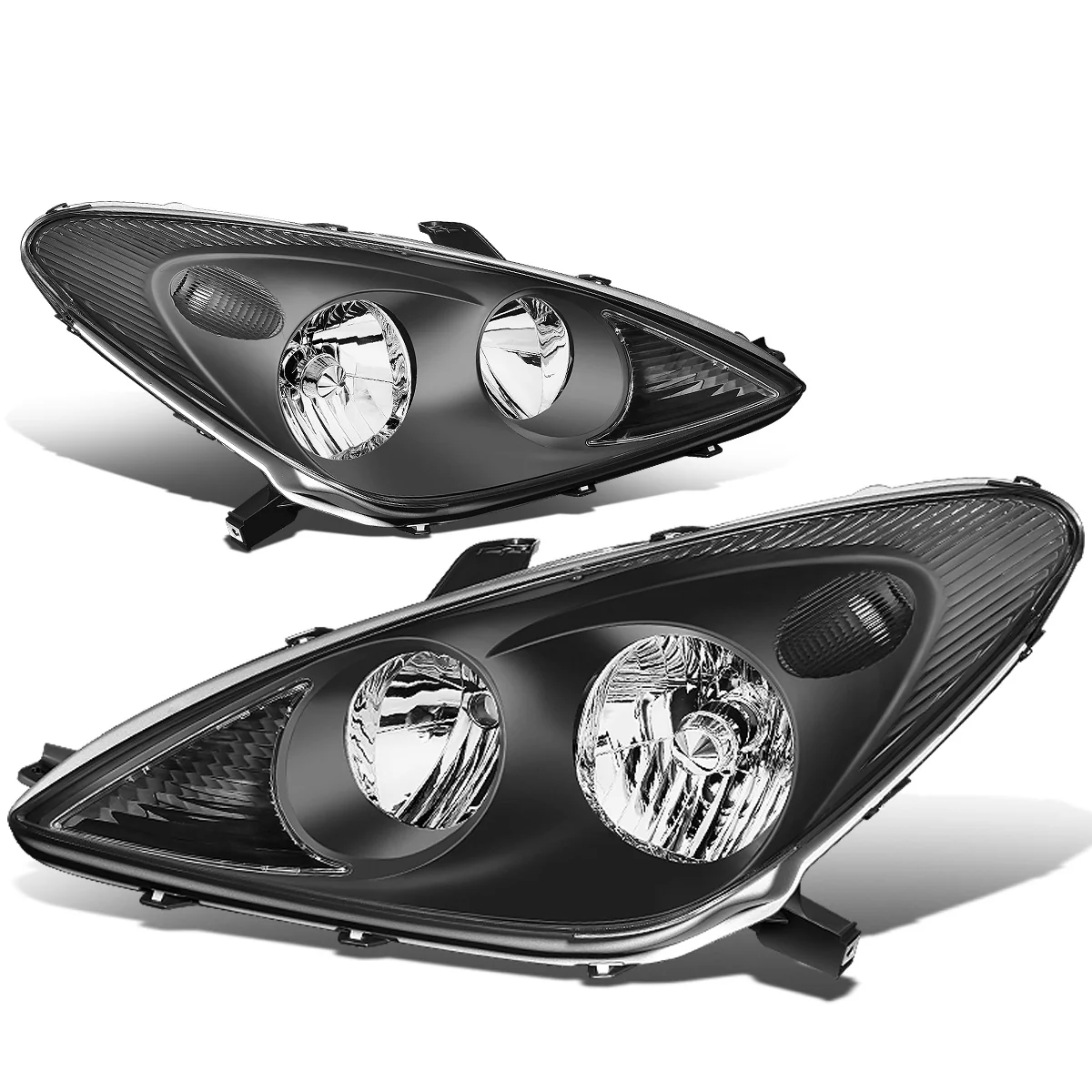 DNA Headlights Lexus ES300 (02-03) ES330 (2004) Black or Chrome Housing w/ Clear Corner Lens - Image 2