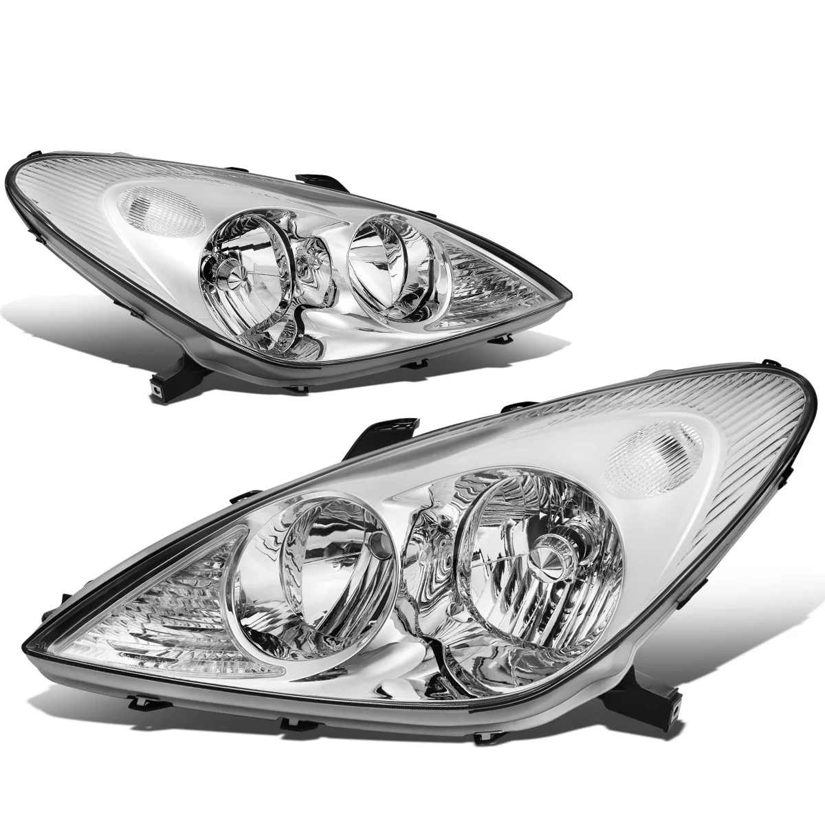 DNA Headlights Lexus ES300 (02-03) ES330 (2004) Black or Chrome Housing w/ Clear Corner Lens - Image 7
