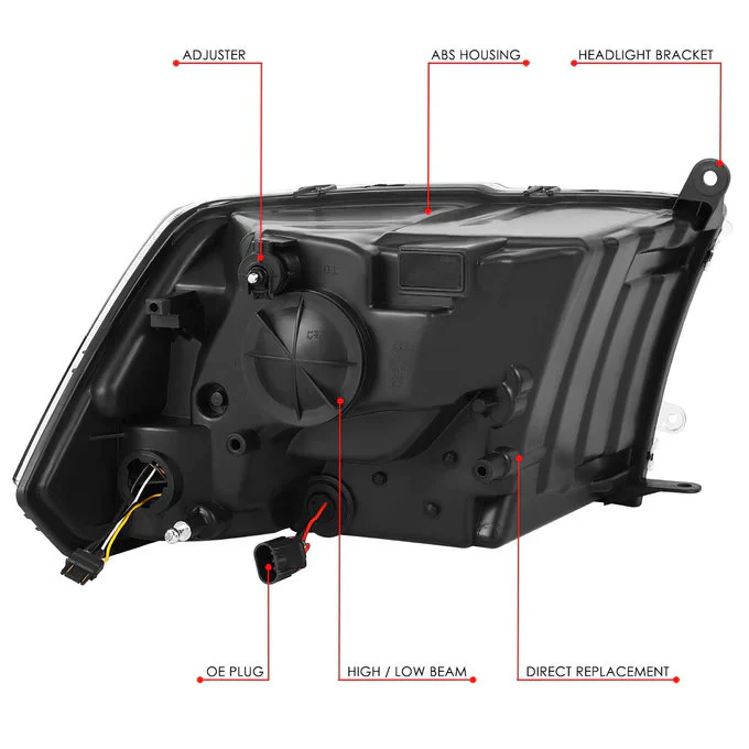 DNA Headlights for RAM 1500 / 2500 / 3500 / 4500 / 5500 (2010-2018) with C-Shaped LED DRL & Sequential Signals Lights - Image 12
