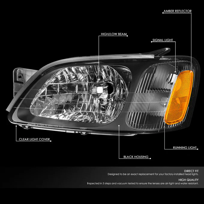 DNA Headlights Subaru Legacy GT (2000-2004) with Chrome or Black Housing and Clear or Smoke Lens - Image 15