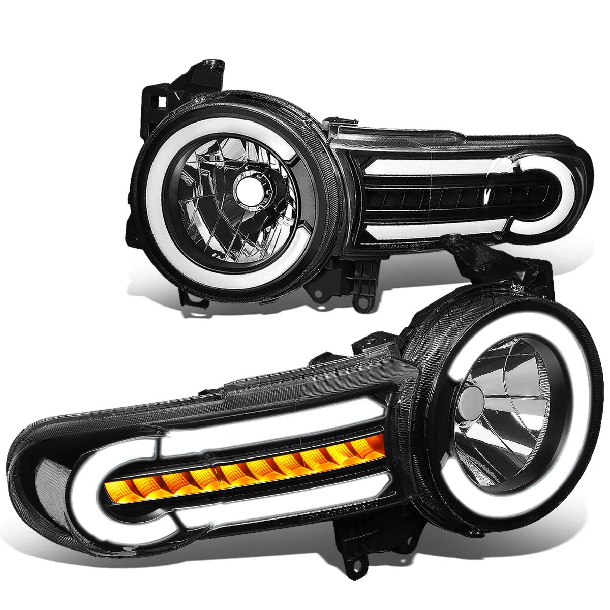 DNA Headlights Toyota FJ Cruiser (2007-2014) w/ LED DRL Sequential Turn Signal - Image 9