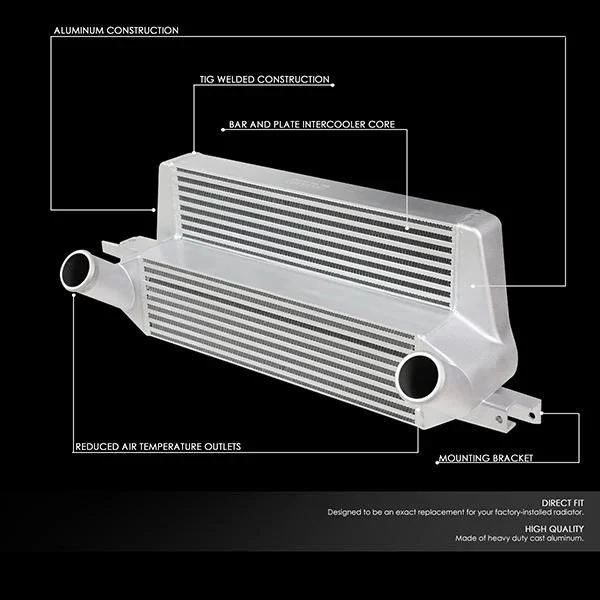 DNA Intercooler for Ford Mustang S550 2.3L Ecoboost (2015-2023) Front Mount Black or Silver - Image 15
