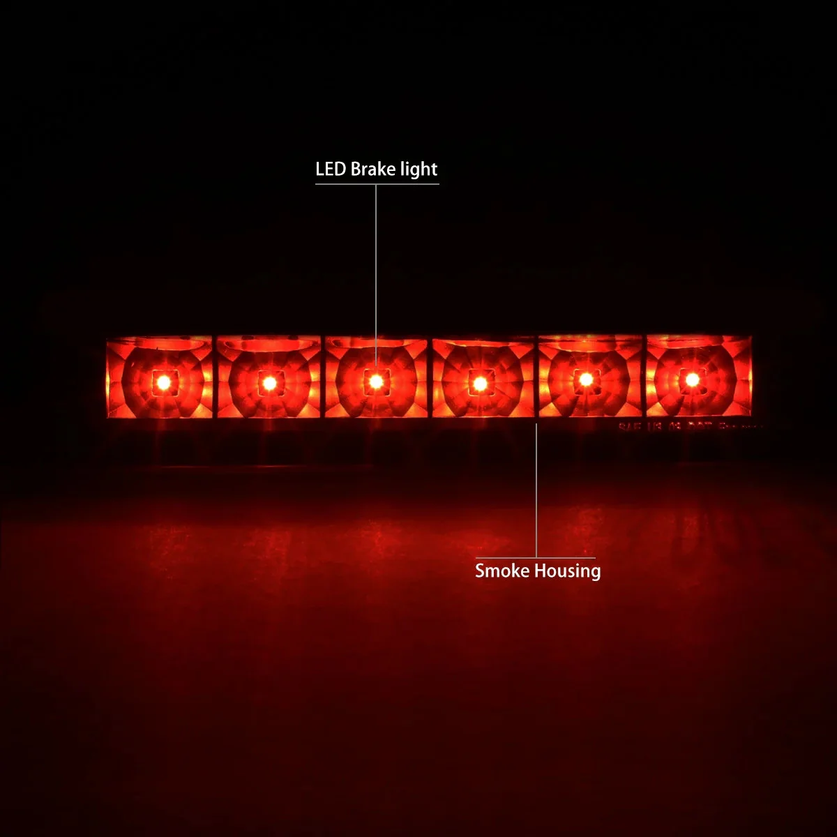 DNA LED 3rd Brake Light Chevy Express / GMC Savana (2013-2017) Black or Chrome Housing with Clear / Smoked / Red Lens - Image 13
