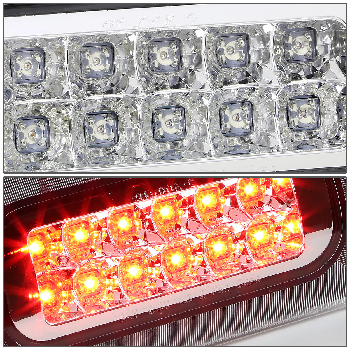 DNA LED 3rd Brake Light Chevy S10 / GMC Sonoma (1994-2003) Clear / Smoked / Red Lens - Image 11
