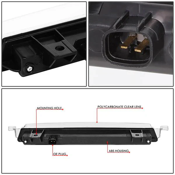 DNA LED 3rd Brake Light Chevy Traverse (2009-2017) GMC Acadia (2009-2012) Clear / Smoked / Red Lens - Image 9