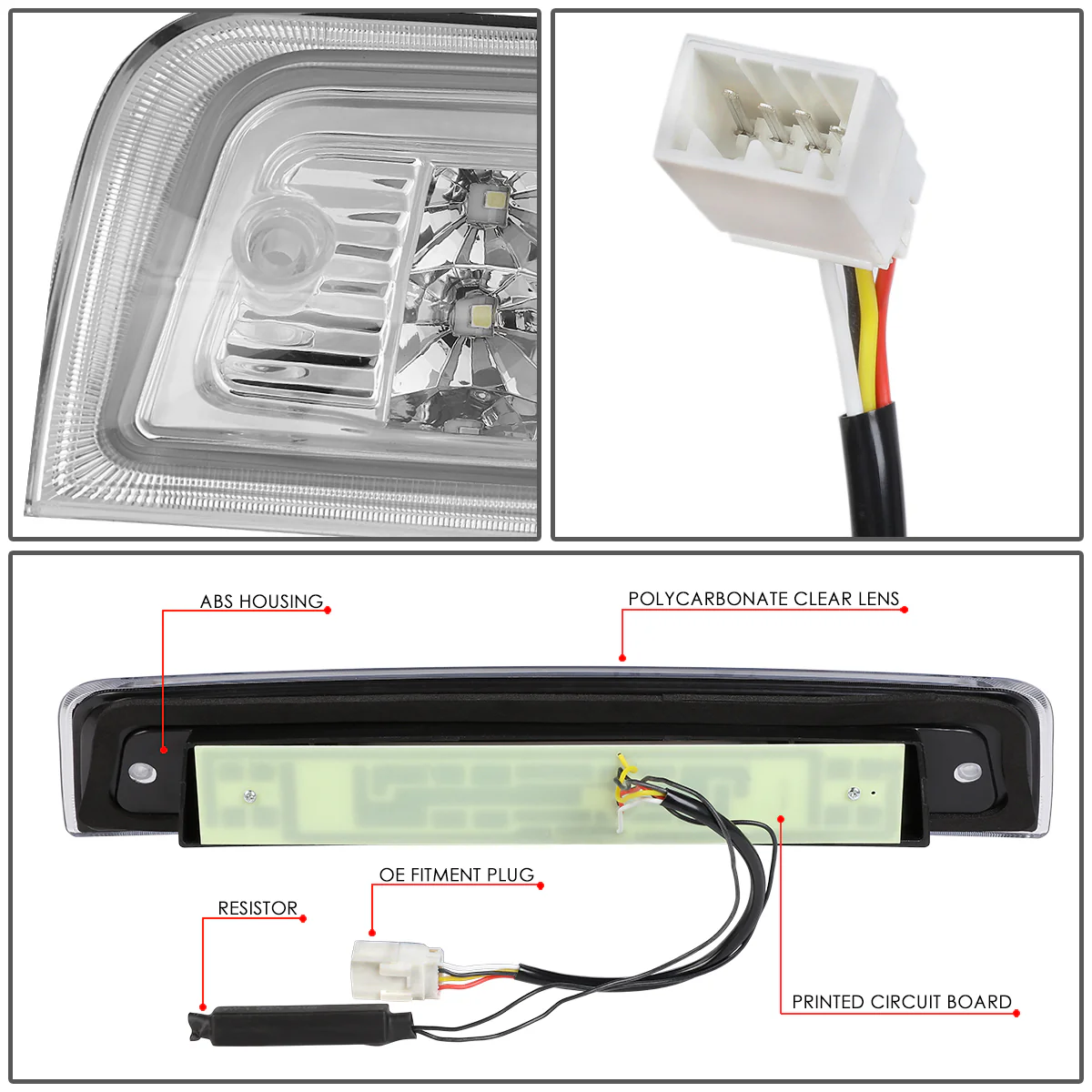DNA LED 3rd Brake Light Dodge Ram (2009) RAM (10-18) Clear / Smoked / Red Lens - Image 15