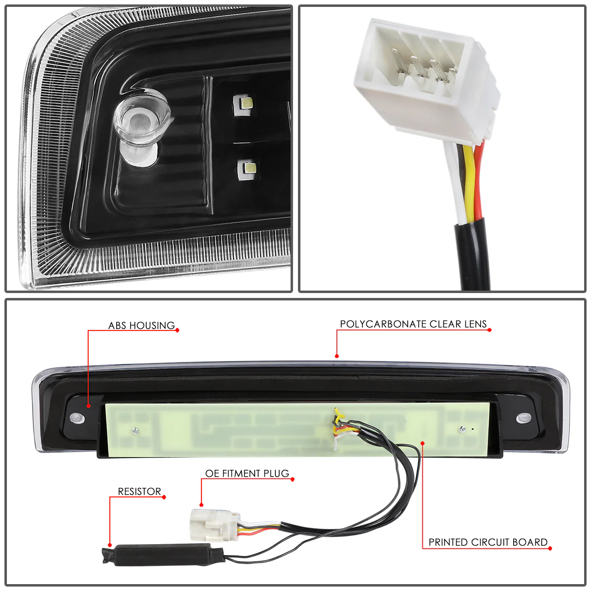 DNA LED 3rd Brake Light Dodge Ram (2009) RAM (10-18) Clear / Smoked / Red Lens - Image 5