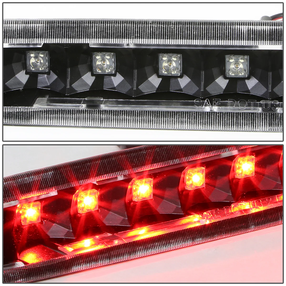 DNA LED 3rd Brake Light Ford Mustang S197 (2005-2009) Clear / Smoked / Red Lens - Image 3